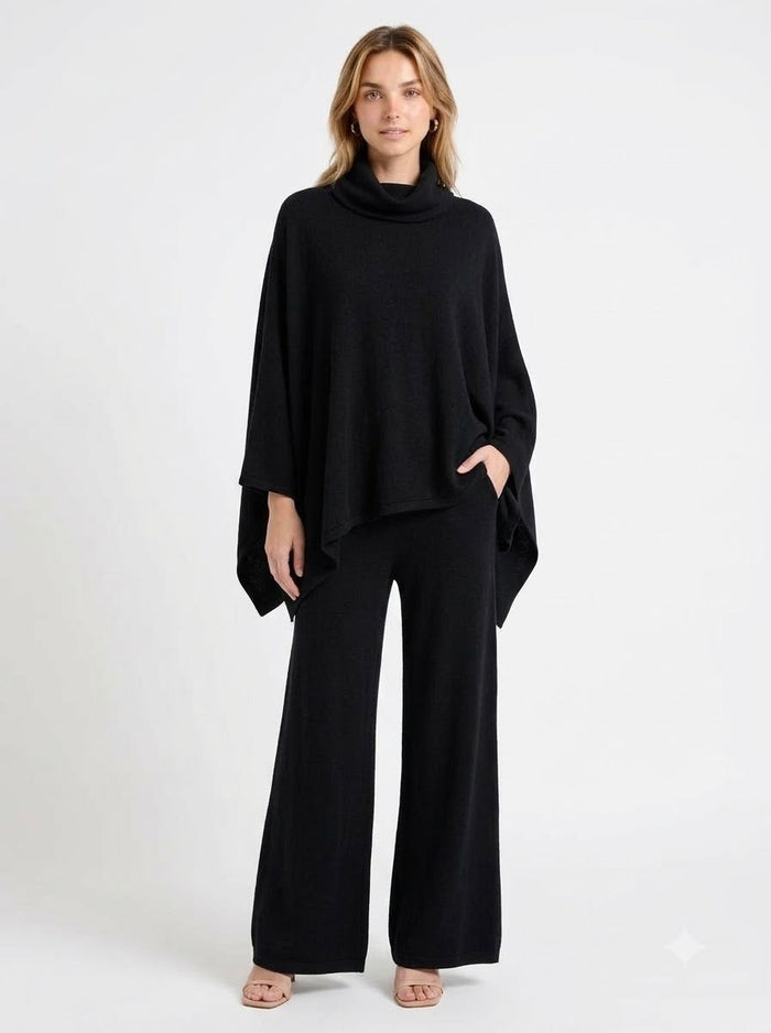 The-Elica Cosy Cowl Poncho Pants Set