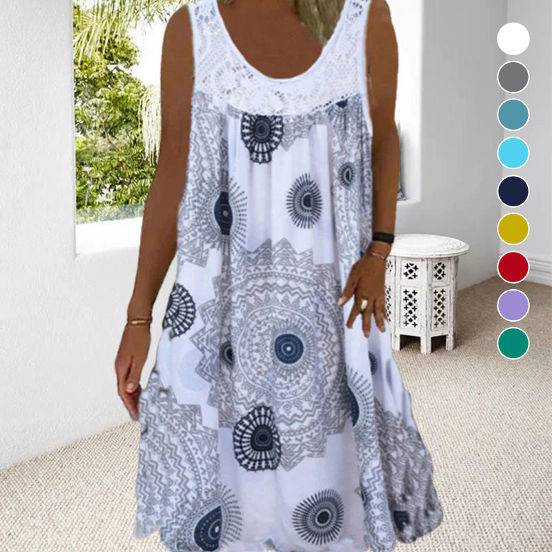 Women's Sleeveless Printed Summer Dress
