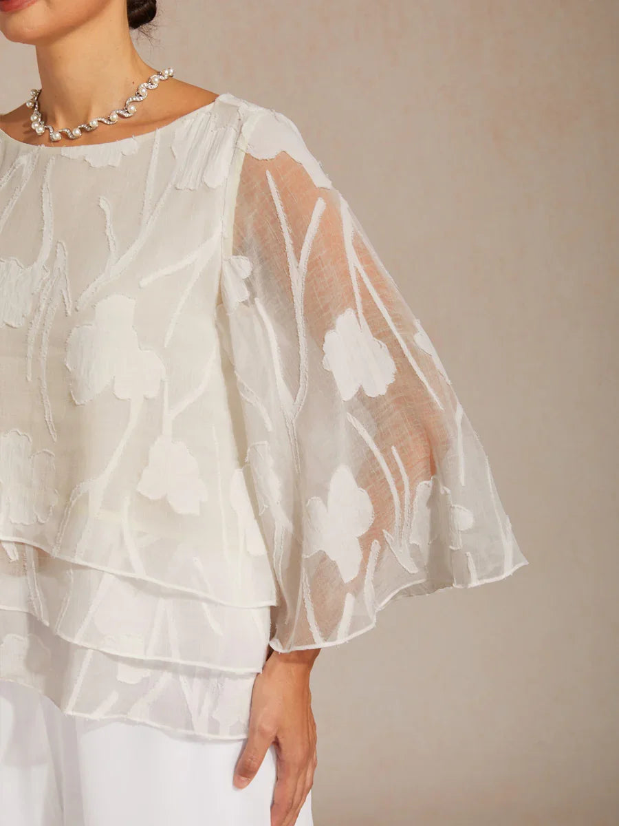 Chiffon Floral Layered Blouse