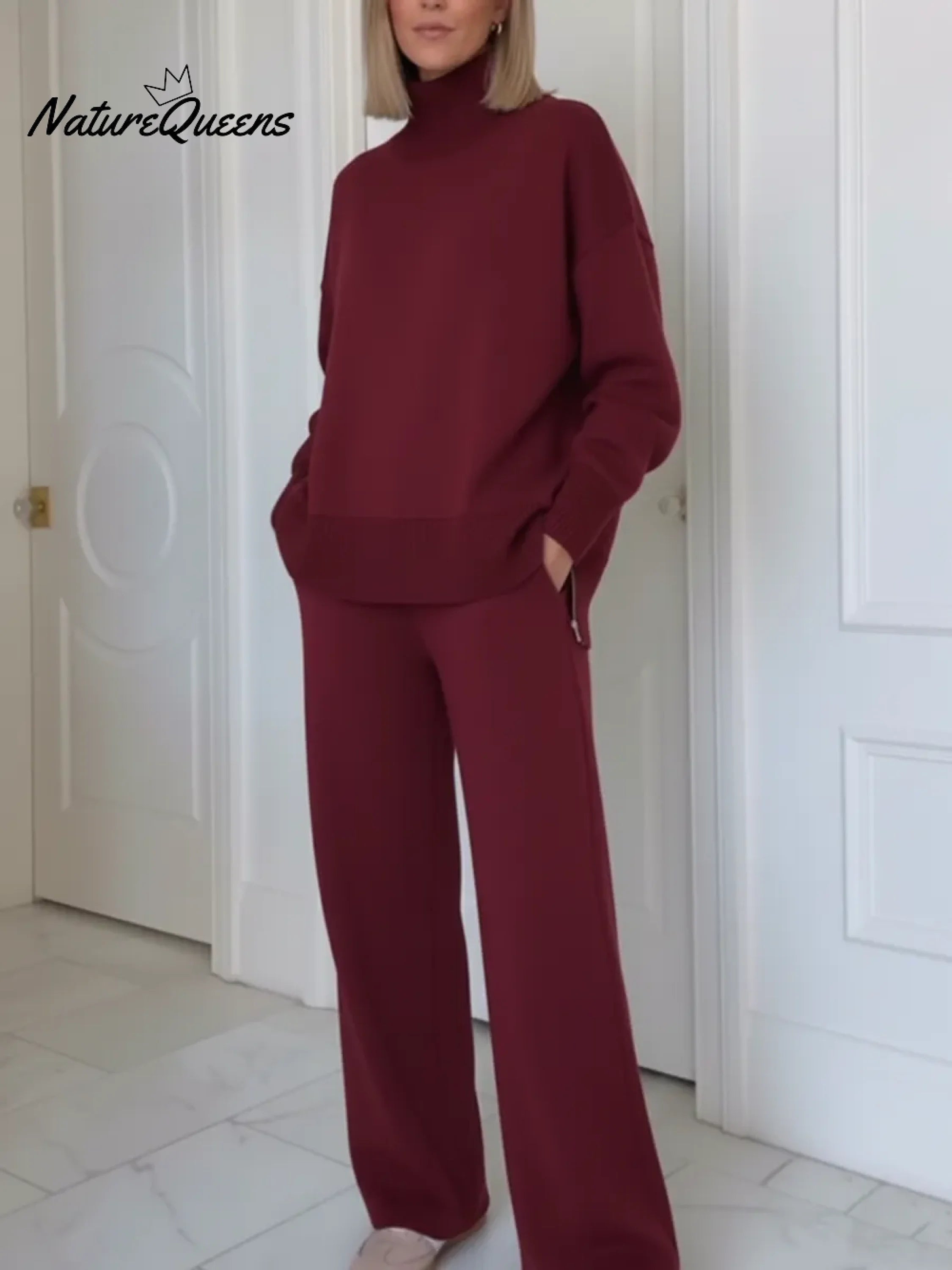 Casual Zip Two-Piece Set