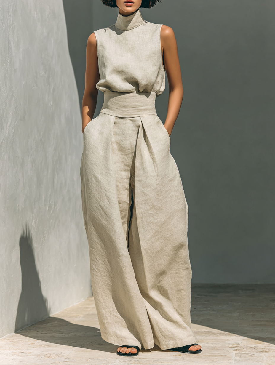 Maria - Minimalist Cotton Linen Set