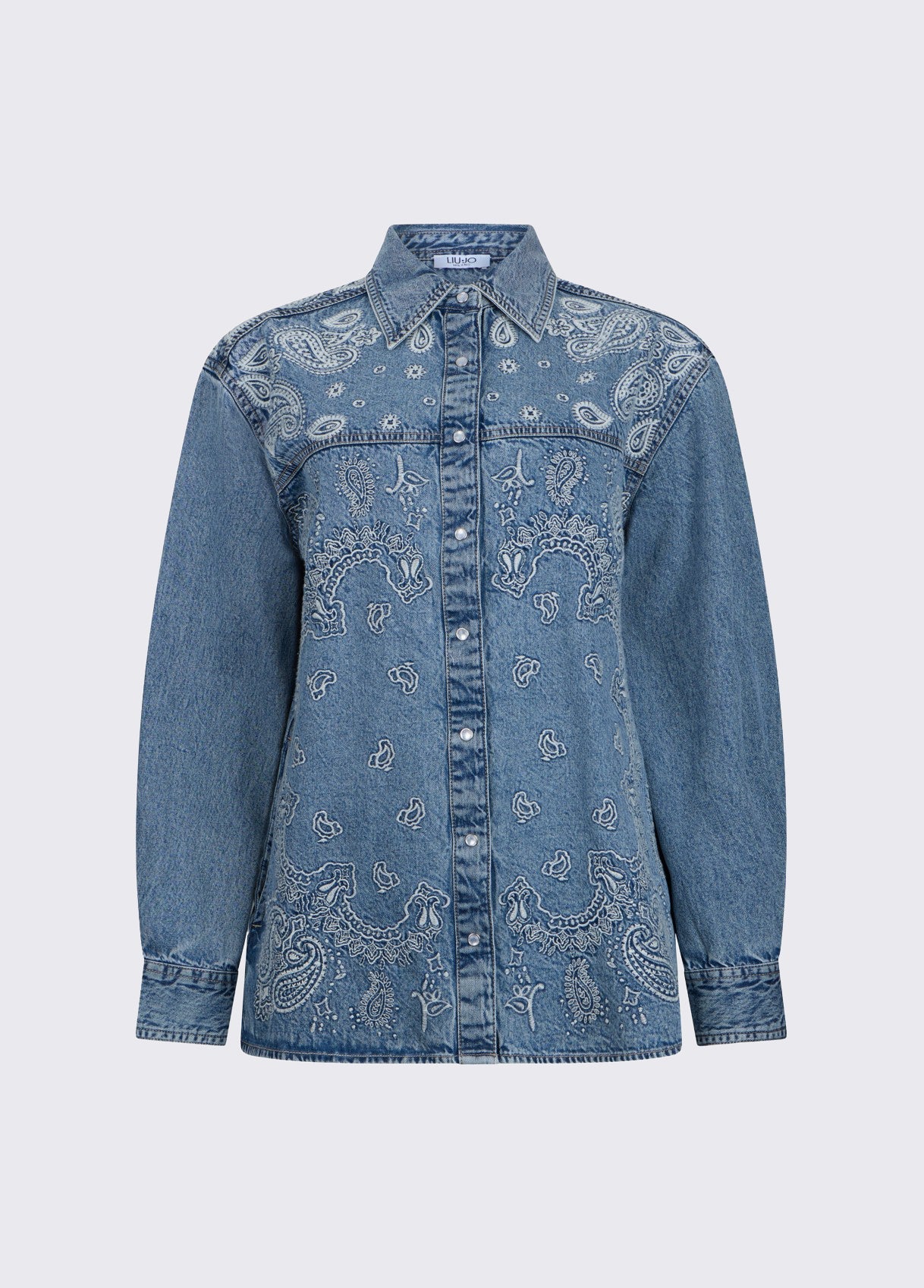 DENIM SHIRT WITH EMBROIDERY