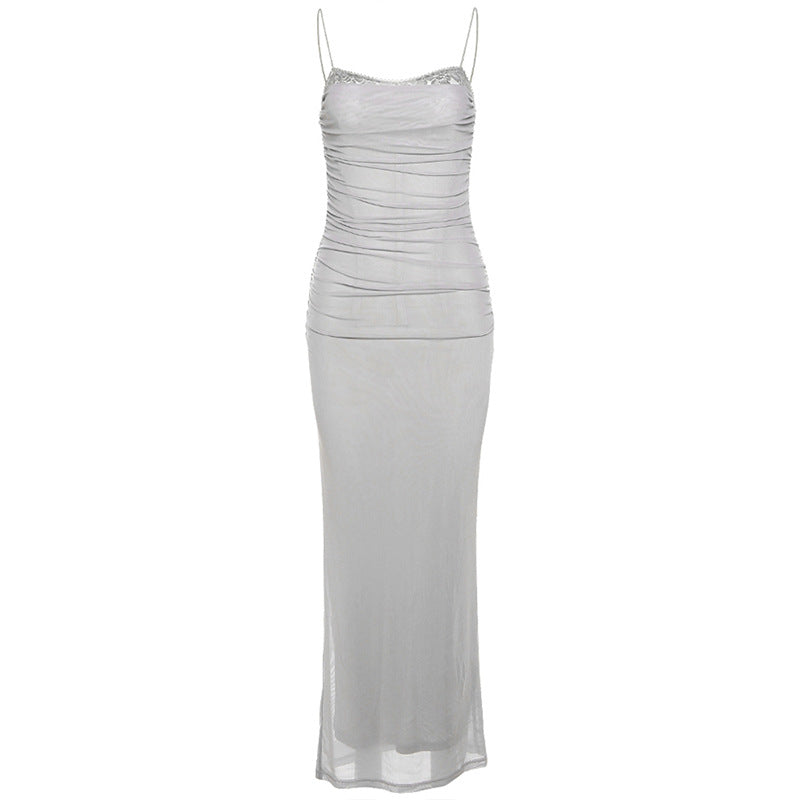 Marissa™ - Elegant Lace and Mesh Dress