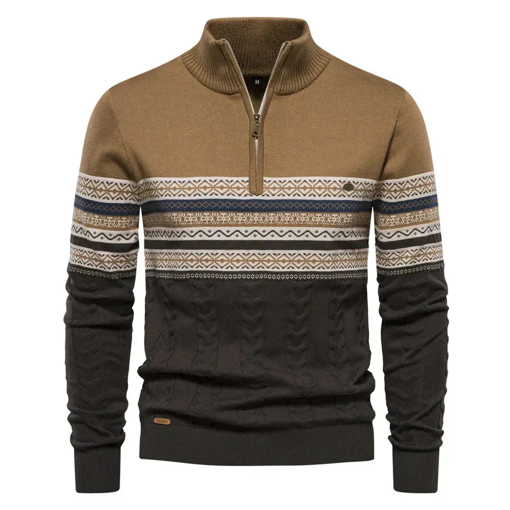 Jasper™ - Zip Pullover with Ethnic Pattern