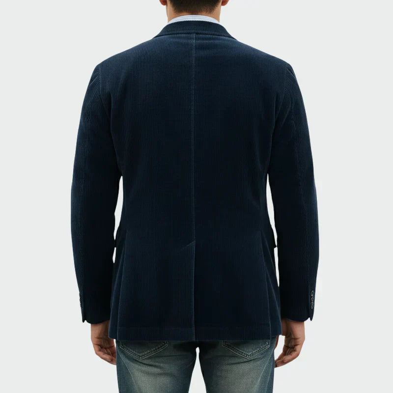 Arthur | Elegant Velvet Pinstripe Blazer + Vest Set