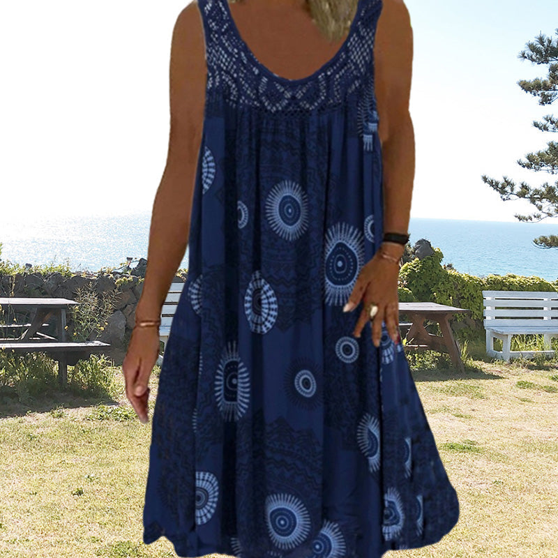 Women's Sleeveless Printed Summer Dress