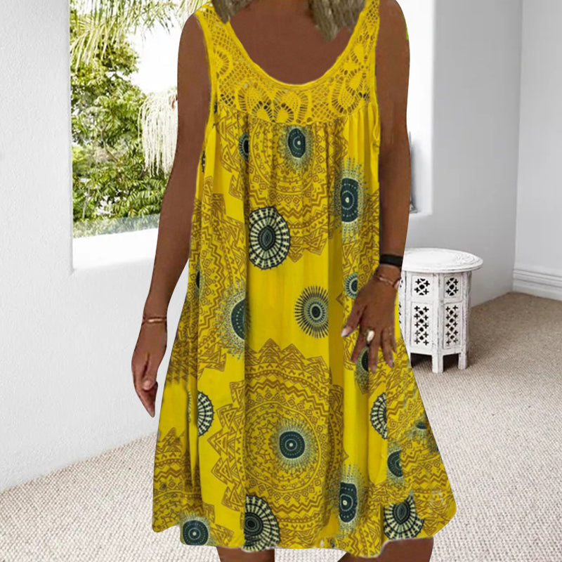 Women's Sleeveless Printed Summer Dress