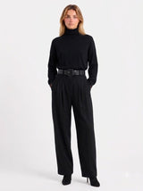 The-Elica Margot Turtleneck & Belted High-Waist Trouser Set