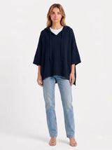 The-Elica Mirella Hooded Knit Poncho