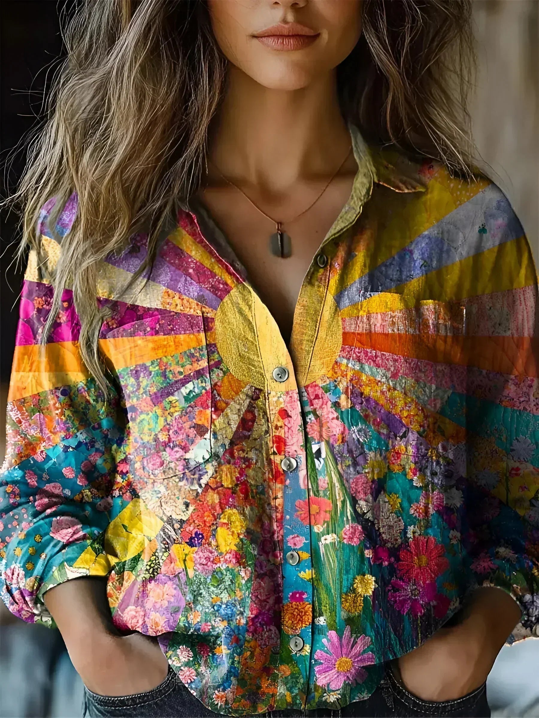 Isabelle™ - Sunflower-Inspired Blouse