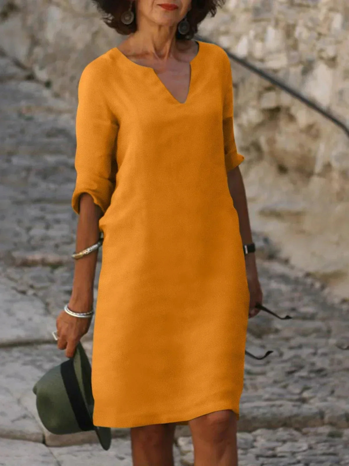 Maisie™ - V-Neck Dress with Tummy Covering