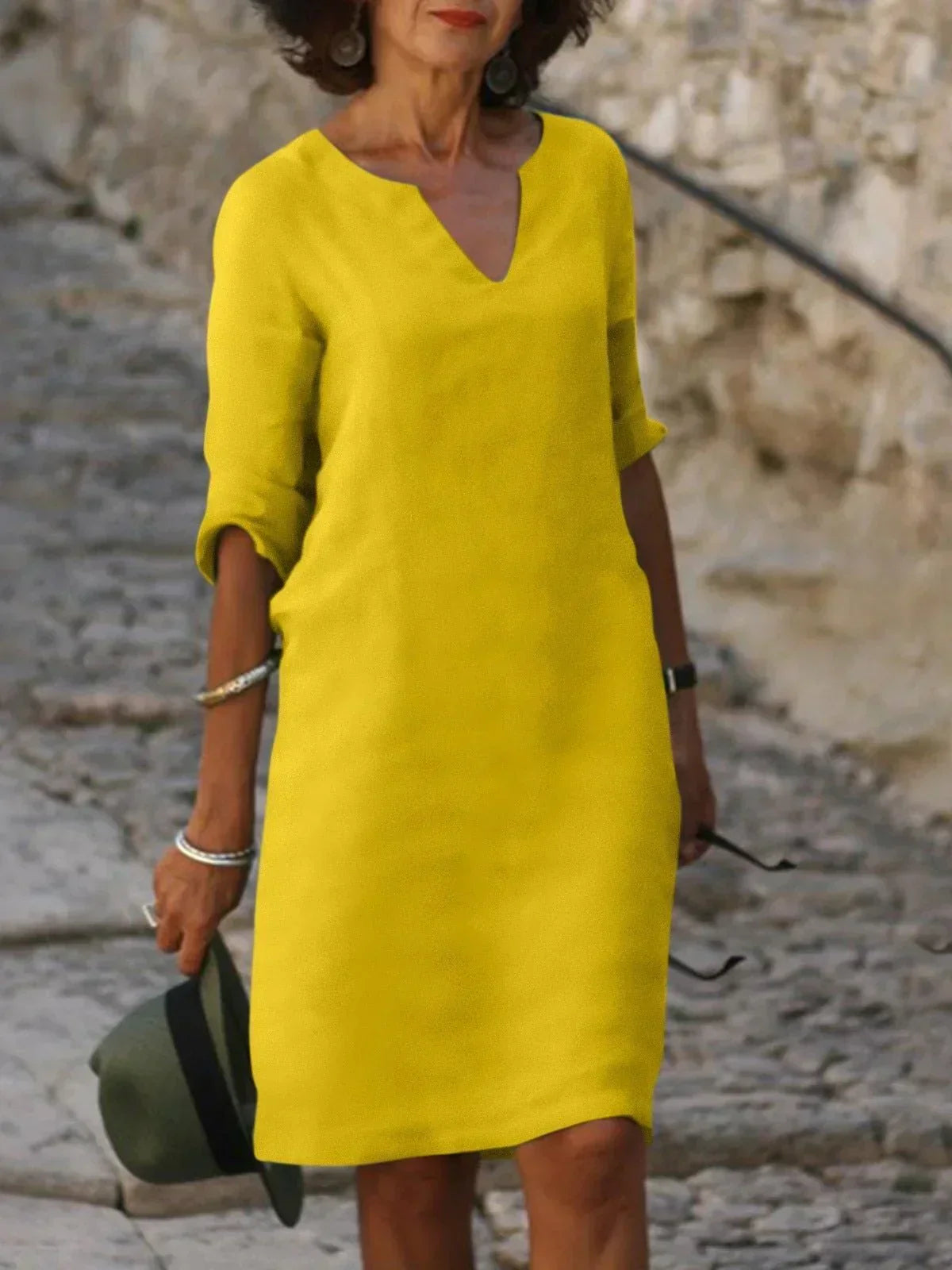Maisie™ - V-Neck Dress with Tummy Covering