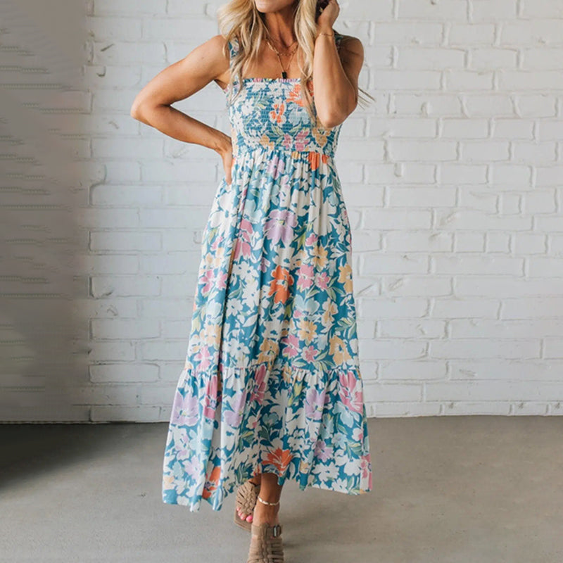 Florielle™ | Flow Strap Floral Mini Dress