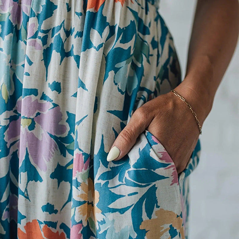 Florielle™ | Flow Strap Floral Mini Dress