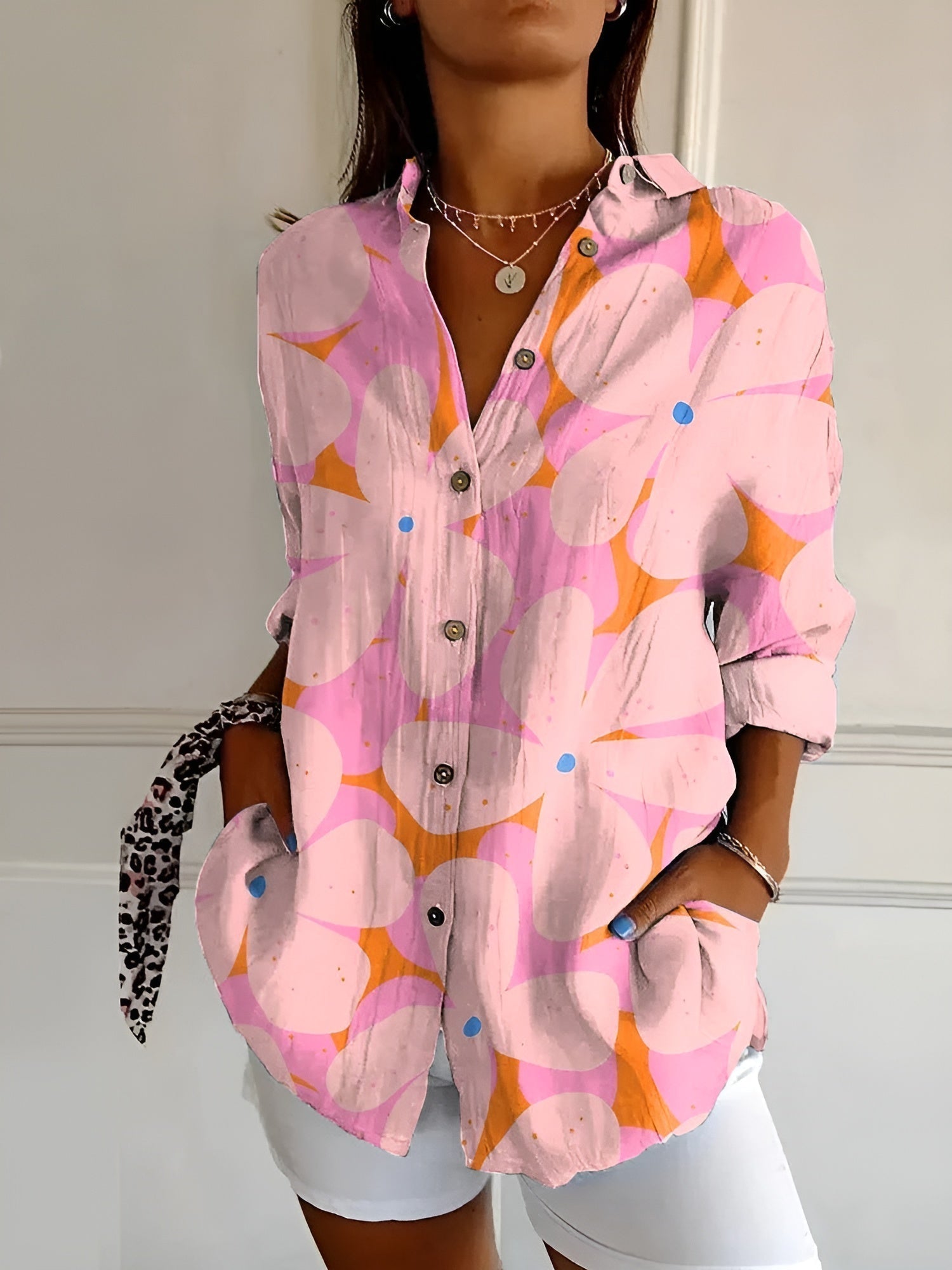 Maja™ – Vintage Floral Print Blouse
