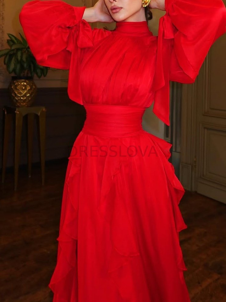 Elegant Pleated Panel Dress